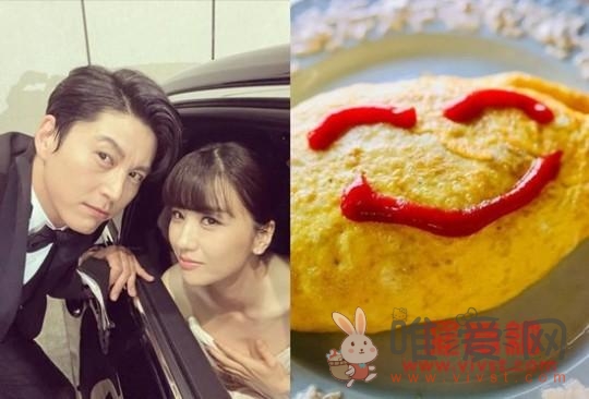 演员柳秀英为女儿做蛋包饭 番茄酱画了笑脸