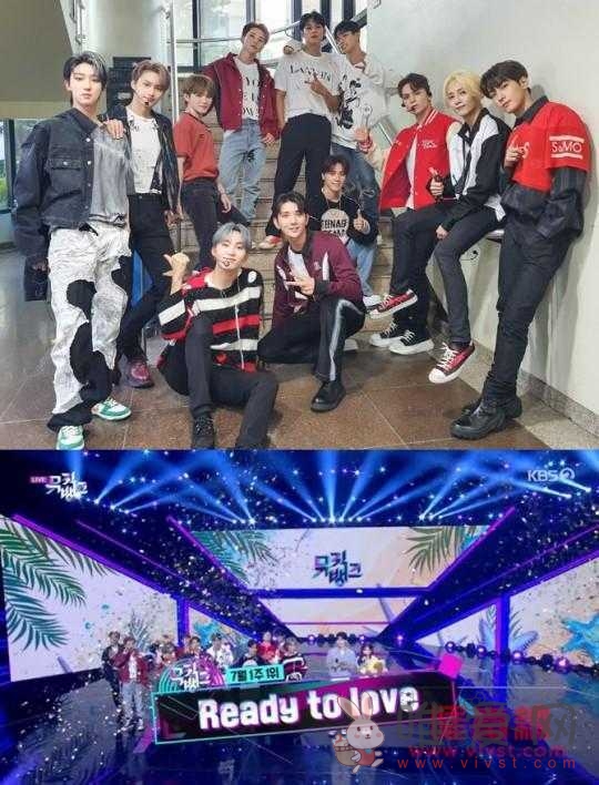 Group SEVENTEEN 在音乐节目中获得4个奖杯