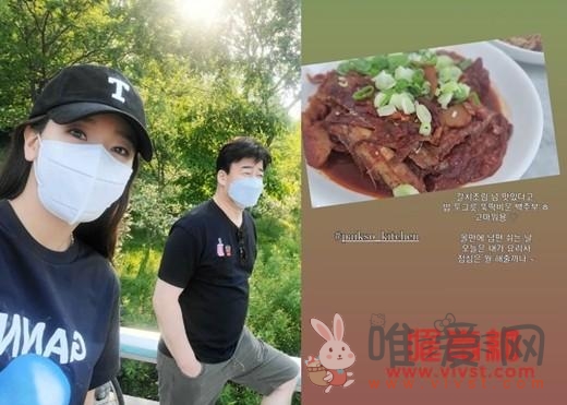 苏玉珍在Instagram上晒出红烧鱼烹饪过程