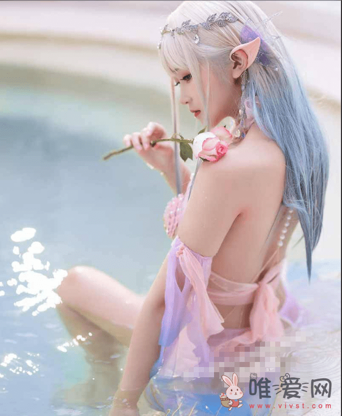 微博动漫博主coser【三度_69】 温泉美人鱼–贝壳写真分享！