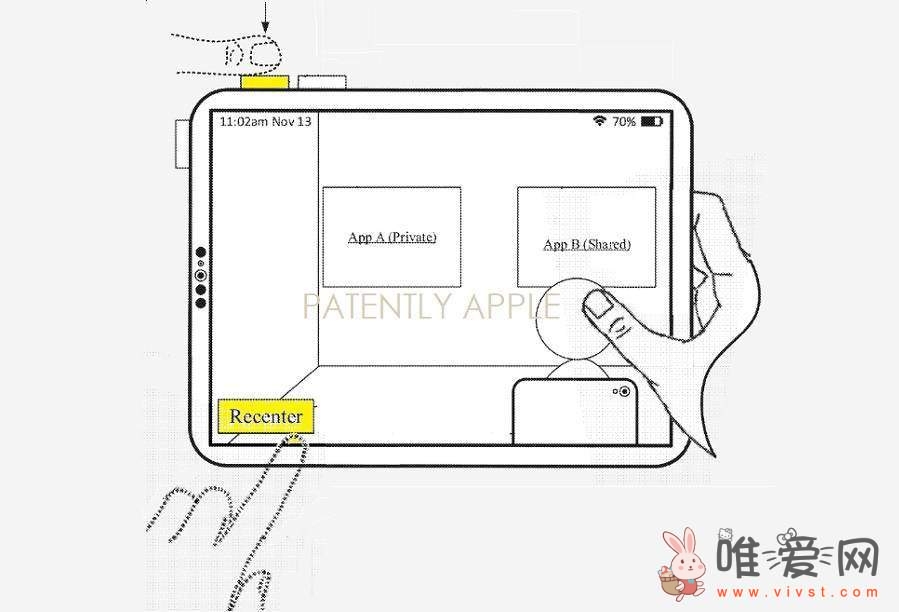 苹果今日公布iPad的设计专利：侧面配有Apple Watch的数字表冠！