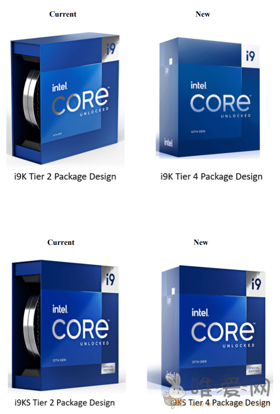 网传英特尔i9-13900K/KS处理器将采用更精简包装（附包装对比）！