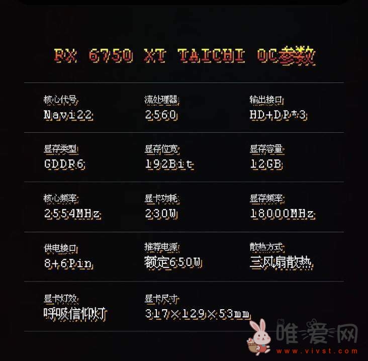 磐镭RX 6750 XT TAICHI OC显卡现已上架：618期间售价为2699元！