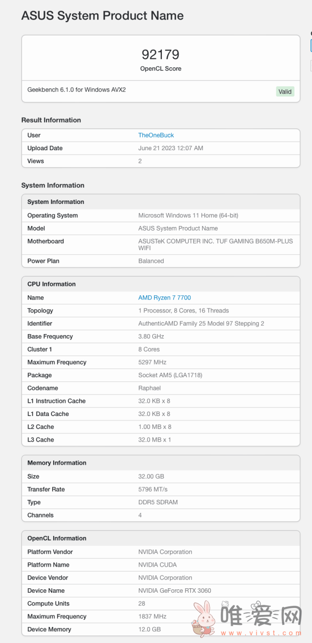 英伟达RTX 4060显卡现身Geekbench：OpenCL跑分105630分！