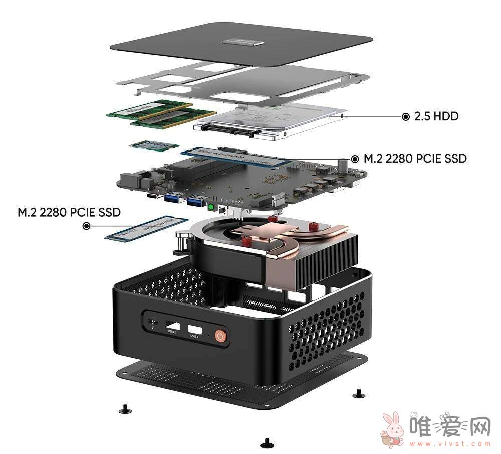 MOREFINE 摩方发布 M600 迷你主机：可安装2.5英寸硬盘 2999元！