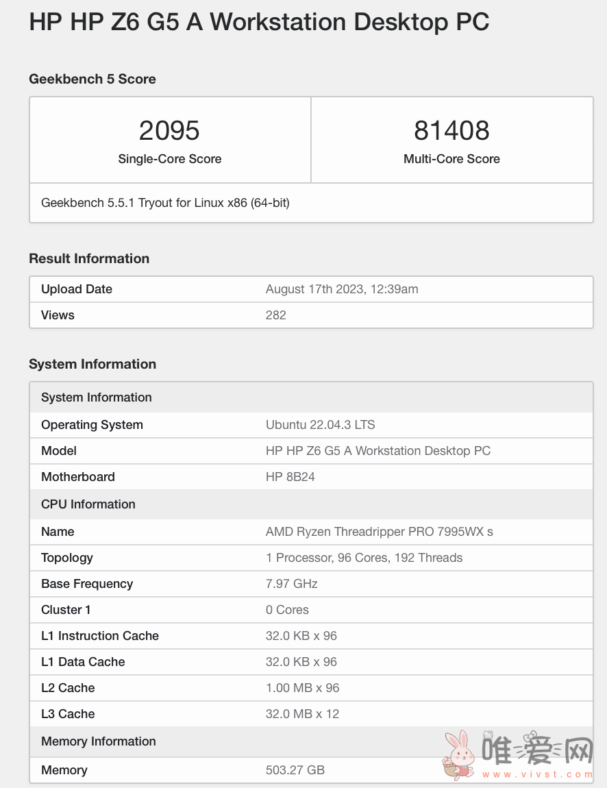 AMD Threadripper PRO 7995WX现身Geekbench：确认 96 核 192 线程！